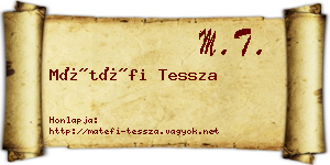 Mátéfi Tessza névjegykártya